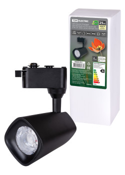 Светильник трековый однофазный LED TRL-02-025-WB 25 Вт, 24°, 3000 К, 90 Ra, черный, TDM
