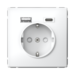 ARTGALLERY РОЗЕТКА 16А с 2 USB A+C, 5В/2,4А/3,0А, 2х5В/1,5А, механизм, БЕЛЫЙ
