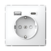 ARTGALLERY РОЗЕТКА 16А с 2 USB A+C, 5В/2,4А/3,0А, 2х5В/1,5А, механизм, БЕЛЫЙ ARTGALLERY РОЗЕТКА 16А с 2 USB A+C, 5В/2,4А/3,0А, 2х5В/1,5А, механизм, БЕЛЫЙ