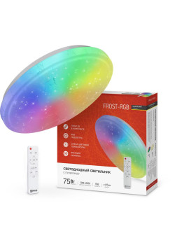 Светильник светодиодный COMFORT FROST-RGB 75Вт 230В 3000-6500К 4400лм 495х85мм с пультом ДУ IN HOME 4690612044644