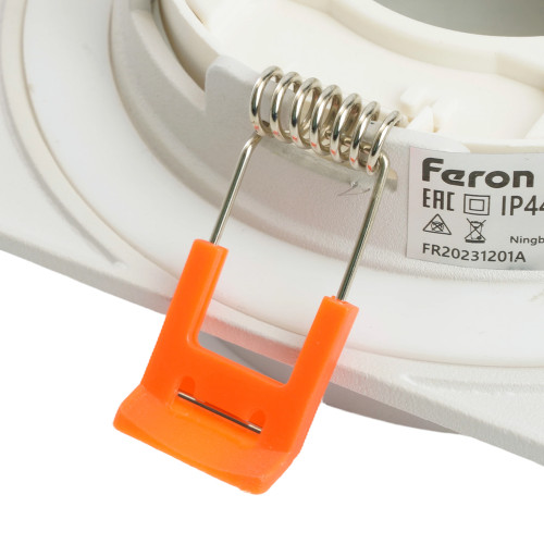 Светильник встраиваемый Feron DL505 потолочный GX53 белый квадрат IP44