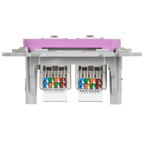 FLITE Розетка 2-местная компьютерная RJ45 категория 5Е UTP РК5е-2-0-ФлПр пурпурный IEK