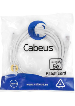 Cabeus PC-UTP-RJ45-CAT.5E-5M-WH