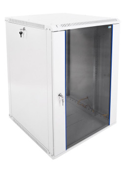 Шкаф телекоммуникационный настенный разборный ЭКОНОМ 18U (600 × 650) дверь стекло
