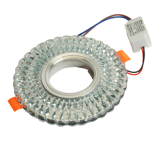 Светильник встраиваемый с белой LED подсветкой Feron CD937 потолочный MR16 G5.3 прозрачный Светильник встраиваемый с белой LED подсветкой Feron CD937 потолочный MR16 G5.3 прозрачный