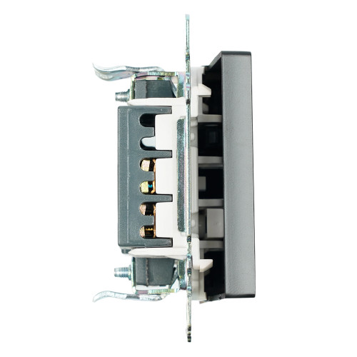 Переключатель 1-клавишный (механизм), STEKKER GLS10-7105-05, 250V, 10А, серия Катрин, черный