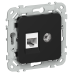 FLITE Розетка 2-местная RJ45/TV категория 5Е UTP РКТВ5е-2-0-ФлЧ черный IEK
