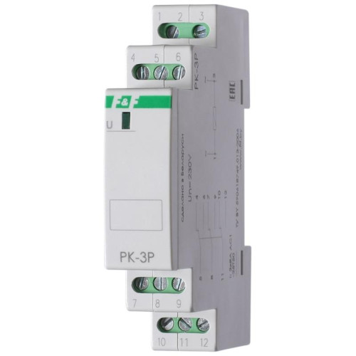 Реле промежуточное PK-3P 48 48В AC/DC 3х8А 3NO/NC IP20 1 модуль монтаж на DIN-рейке F&F EA06.001.022 Реле промежуточное PK-3P 48 48В AC/DC 3х8А 3NO/NC IP20 1 модуль монтаж на DIN-рейке F&F EA06.001.022