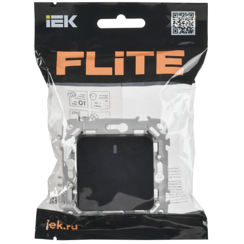 FLITE Выключатель 1-клавишный с индикацией 10А ВС11-1-1-ФлЧ черный IEK FLITE Выключатель 1-клавишный с индикацией 10А ВС11-1-1-ФлЧ черный IEK
