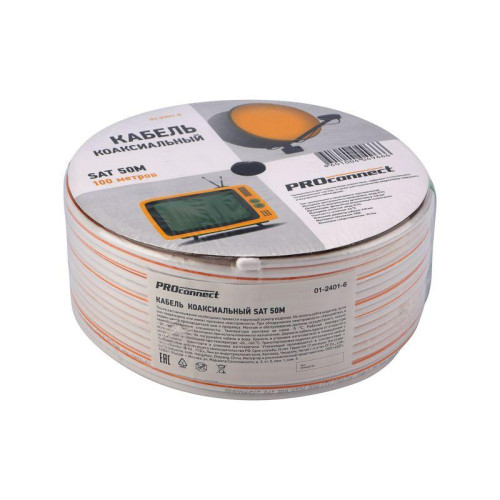 Кабель SAT 50M+Cu/Al/Cu 48х0.12 75 Ом бухта Б (Red Line) (м) PROCONNECT 01-2401-6 Кабель SAT 50M+Cu/Al/Cu 48х0.12 75 Ом бухта Б (Red Line) (м) PROCONNECT 01-2401-6