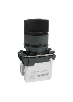 Переключатель OptiSignal D22 C5-S-53 3 поз с возвратом пластик 2НО XB5AD53