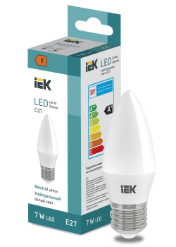 LED Candle C37 600lm 4000K E27 IEK