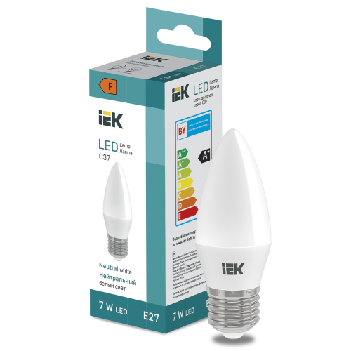 LED Candle C37 600lm 4000K E27 IEK