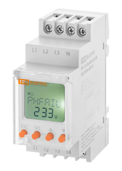 Реле напряжения 3ф серии РН 12-3х400/230В (LCD-дисплей, 1нр+1нз-контакты) TDM