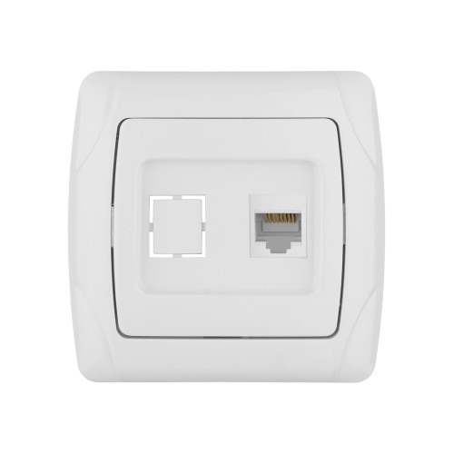 Розетка компьютерная RJ45 белая Розетка компьютерная RJ45 белая