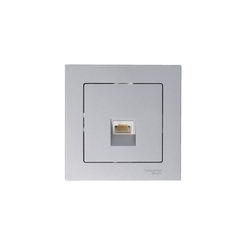 ATLASDESIGN РОЗЕТКА компьютерная RJ45 кат. 5e, механизм, АЛЮМИНИЙ