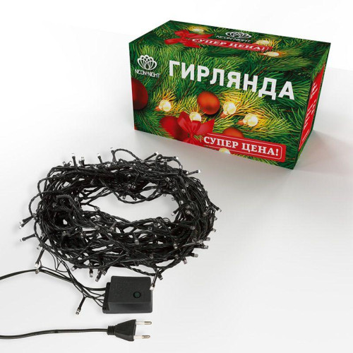 Гирлянда светодиодная универсальная 12м 120LED мультиколор 5Вт IP20 с контроллером Neon-Night 303-105 Гирлянда светодиодная универсальная 12м 120LED мультиколор 5Вт IP20 с контроллером Neon-Night 303-105