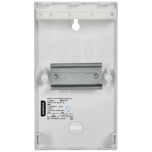 Корпус пластиковый ЩРН-П-4 черная прозрачная дверь IP41 GENERICA