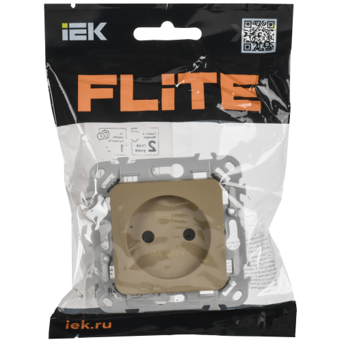FLITE Розетка без заземления с защитными шторками безвинтовое крепление 10А РСш01-1-ФлХ хаки IEK FLITE Розетка без заземления с защитными шторками безвинтовое крепление 10А РСш01-1-ФлХ хаки IEK