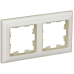 BRITE Рамка 2-местная РУ-2-Бр бежевый/жемчужный IEK BRITE Рамка 2-местная РУ-2-Бр бежевый/жемчужный IEK