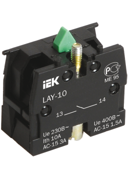 Контактный блок для светосигнальной арматуры 1NO LAY5 IEK