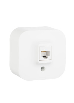 QUTEO Розетка для открытой установки компьютерная RJ45 кат.5E UTP белый