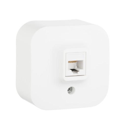 QUTEO Розетка для открытой установки компьютерная RJ45 кат.5E UTP белый