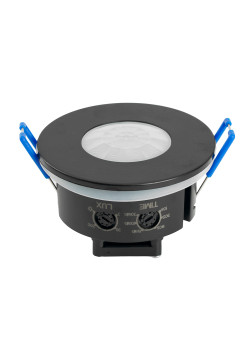 Датчик движения и освещенности 1200W 8m 120°(гориз.) 360°(верт.) чёрный, SEN55, артикул 51577