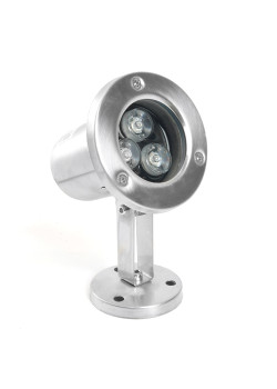 Светодиодный прожектор подводный Feron LL-822, 3W, AC24V, низковольтный, RGB, металлик, 80*80*130mm, IP68