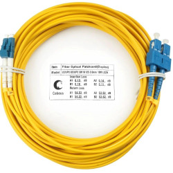 Патч-корд Cabeus FOP(D)-9-LC-SC-20M 2x9/125 OS2 LC дуплекс-SC дуплекс 20м LSZH желтый