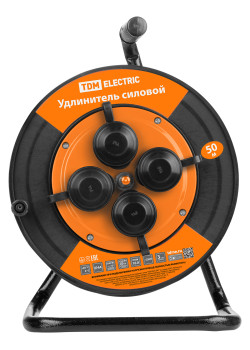 Удлинитель силовой УКз16-004 TDM (IP44 4 места/50м ПВС 3х1,5) УС1-43127 (УС1 430 1101)