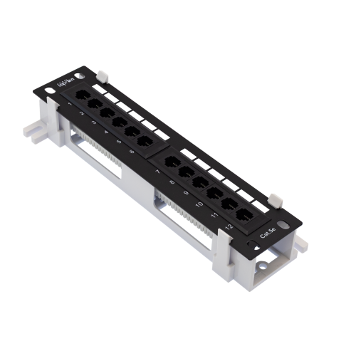 Патч-панель настенная 12 портов RJ-45. UTP. Cat.5e