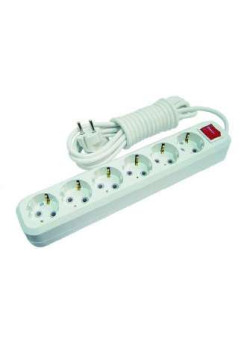 Удлинитель 6х5м с заземл. 16А IP20 с выкл. Makel MGP234