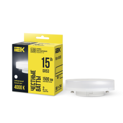 Лампа светодиодная T75 таблетка 15Вт 230В 4000К GX53 IEK