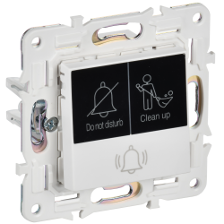SKANDY Кнопка звонка с индикацией для отелей 10А SK-V17W арктический белый IEK