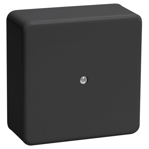 Коробка распаячная КМ для открытой проводки безгалогенная (HF) 100х100х29мм черная (RAL 9005) IEK