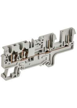 ARMAFIX Клемма пружинная CX2,5-4-2B разъемная 2,5мм2 четырехконтактная (2 зажима 2 разъема) серая IEK