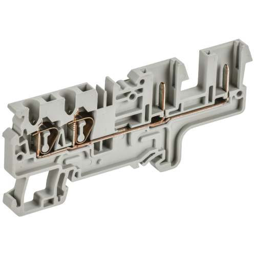 ARMAFIX Клемма пружинная CX2,5-4-2B разъемная 2,5мм2 четырехконтактная (2 зажима 2 разъема) серая IEK
