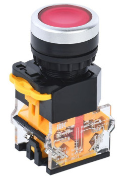Кнопка D8-11T d22мм 1з+1р с фиксацией красн. IEK BBT30-11T-3-21-K04
