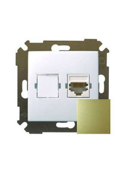 Розетка компьютерная СП Simon34 RJ45 механизм бронз. Simon 34598-036