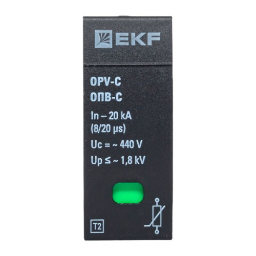 Сменный модуль к ОПВ-C In-20кА 440В с сигнализацией EKF Сменный модуль к ОПВ-C In-20кА 440В с сигнализацией EKF