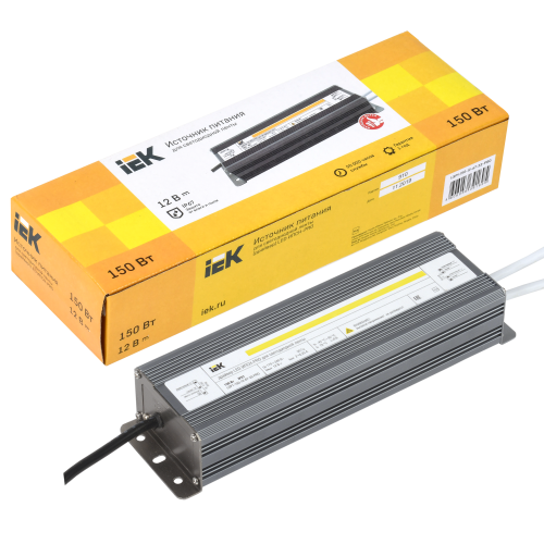Драйвер LED ИПСН-PRO 150Вт 12В блок-шнуры IP67 IEK Драйвер LED ИПСН-PRO 150Вт 12В блок-шнуры IP67 IEK