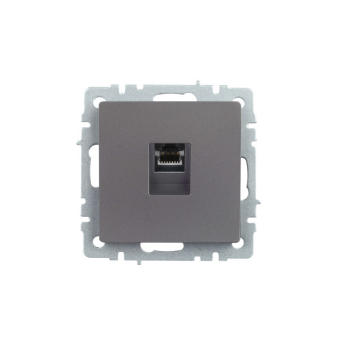 BRITE Розетка компьютерная RJ45 кат.5E РК10-БрС сталь IEK