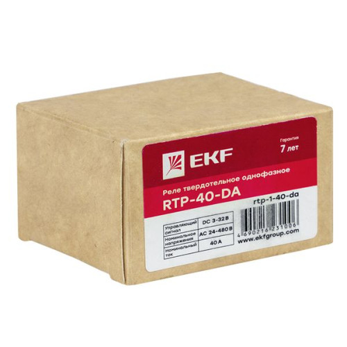 Реле твердотельное однофазное RTP-40-DA EKF Реле твердотельное однофазное RTP-40-DA EKF