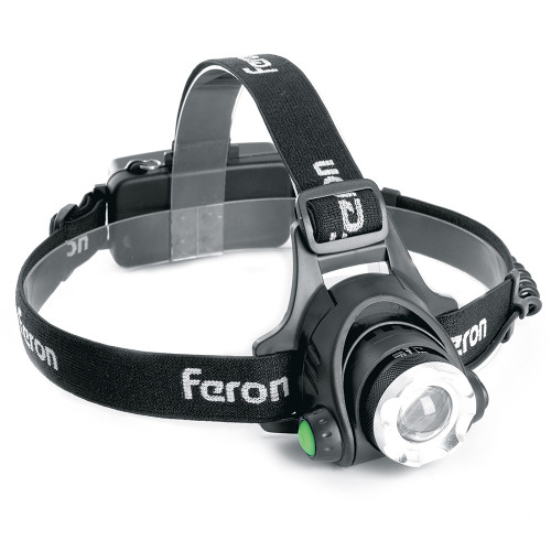Фонарь налобный FERON TH2305 ZOOM c аккумулятором 5W, 2*18650 IP44 пластик/алюминий Фонарь налобный FERON TH2305 ZOOM c аккумулятором 5W, 2*18650 IP44 пластик/алюминий