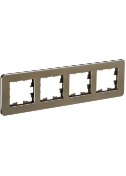 BRITE Рамка 4-местная РУ-4-1-Бр металл латунь RE IEK