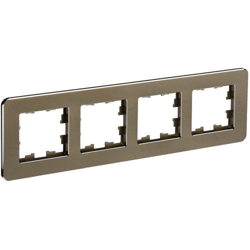 BRITE Рамка 4-местная РУ-4-1-Бр металл латунь RE IEK