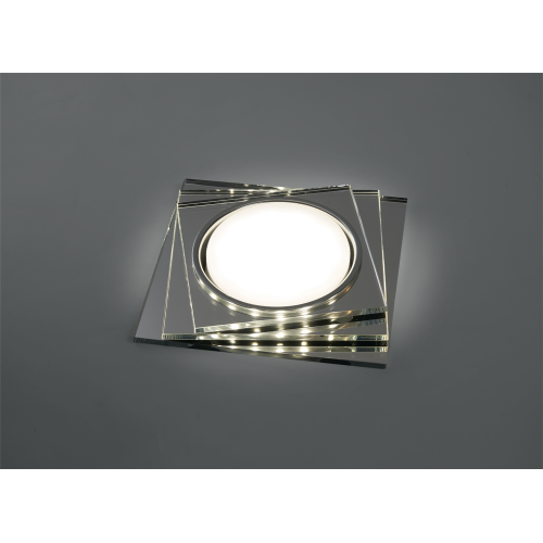 Светильник встраиваемый с белой LED подсветкой Feron CD5024 потолочный GX53 без лампы, прозрачный Светильник встраиваемый с белой LED подсветкой Feron CD5024 потолочный GX53 без лампы, прозрачный