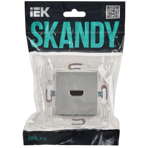 SKANDY Розетка HDMI SK-H01S серебряный IEK SKANDY Розетка HDMI SK-H01S серебряный IEK