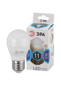 Лампа светодиодная P45-11W-840-E27 шар 880лм ЭРА Б0032989